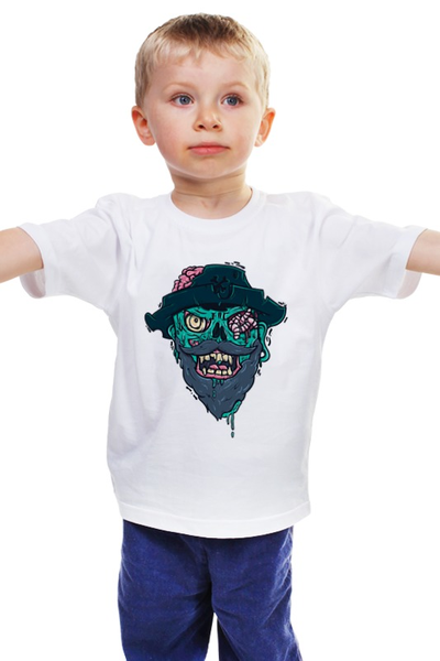 Заказать детскую футболку в Москве. Детская футболка классическая унисекс Пират от Илья Щеблецов - готовые дизайны и нанесение принтов.
