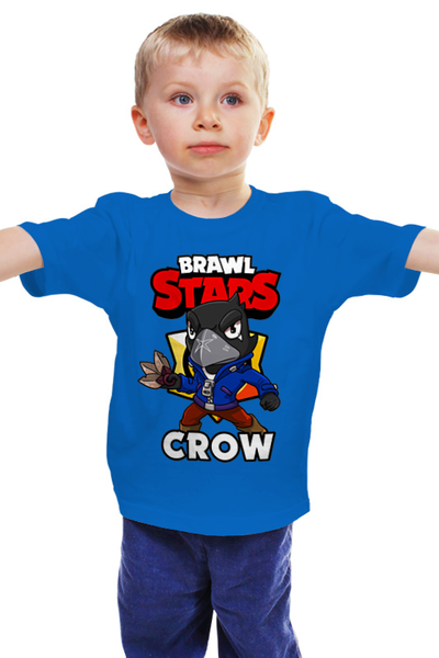 Заказать детскую футболку в Москве. Детская футболка классическая унисекс BRAWL STARS CROW от geekbox - готовые дизайны и нанесение принтов.