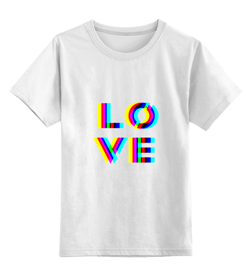 Заказать детскую футболку в Москве. Детская футболка классическая унисекс Love 3D от Raven - готовые дизайны и нанесение принтов.