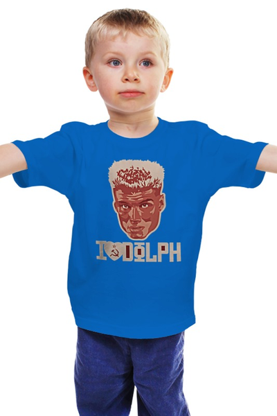 Заказать детскую футболку в Москве. Детская футболка классическая унисекс Dolph Lundgren от Leichenwagen - готовые дизайны и нанесение принтов.