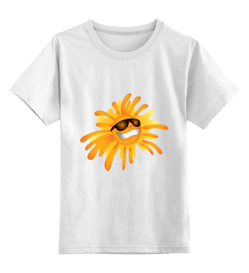 Заказать детскую футболку в Москве. Детская футболка классическая унисекс солнце от Дима Батеев - готовые дизайны и нанесение принтов.