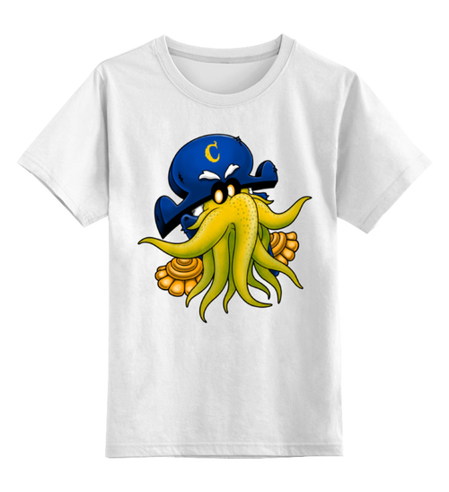 Заказать детскую футболку в Москве. Детская футболка классическая унисекс Капитан Ктулху от printik - готовые дизайны и нанесение принтов.