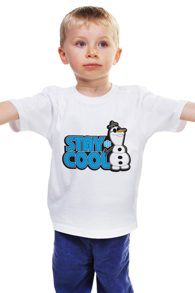 Заказать детскую футболку в Москве. Детская футболка классическая унисекс Снеговик от Zamula - готовые дизайны и нанесение принтов.