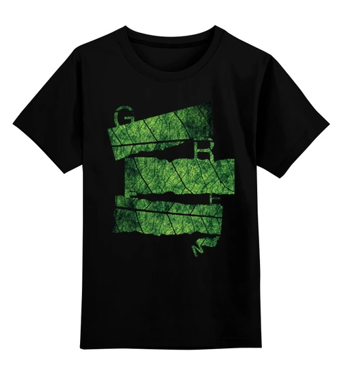 Заказать детскую футболку в Москве. Детская футболка классическая унисекс Evergreen Letters от CoolColor  - готовые дизайны и нанесение принтов.