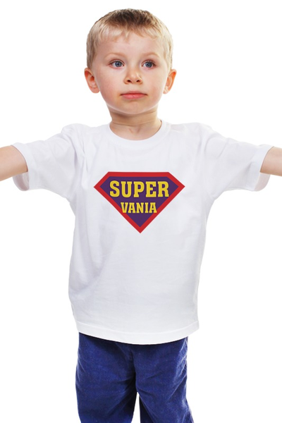 Заказать детскую футболку в Москве. Детская футболка классическая унисекс Супер Ваня от cherdantcev - готовые дизайны и нанесение принтов.