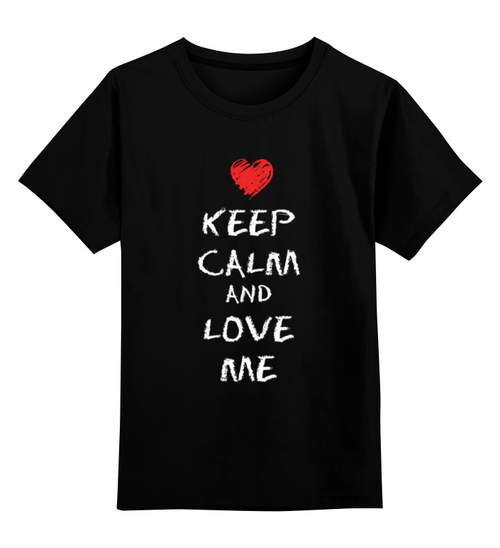 Заказать детскую футболку в Москве. Детская футболка классическая унисекс Love Me от Just kidding - готовые дизайны и нанесение принтов.