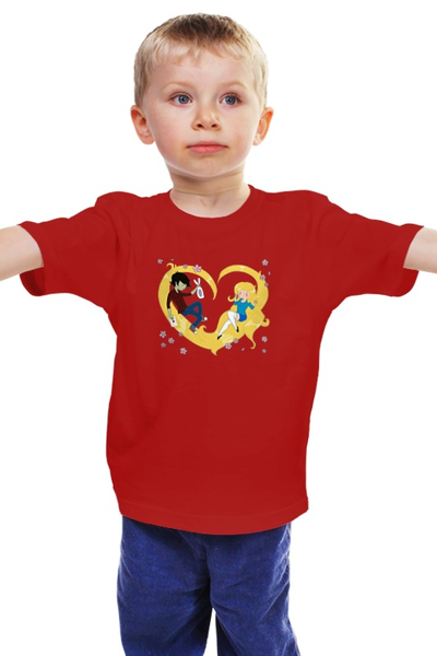 Заказать детскую футболку в Москве. Детская футболка классическая унисекс Влюбленные от ПРИНТЫ ПЕЧАТЬ  - готовые дизайны и нанесение принтов.