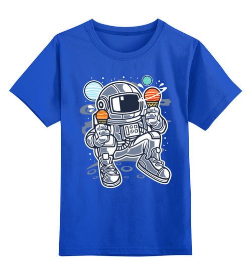 Заказать детскую футболку в Москве. Детская футболка классическая унисекс ☄ Astronaut Ice Cream ☄ от balden - готовые дизайны и нанесение принтов.