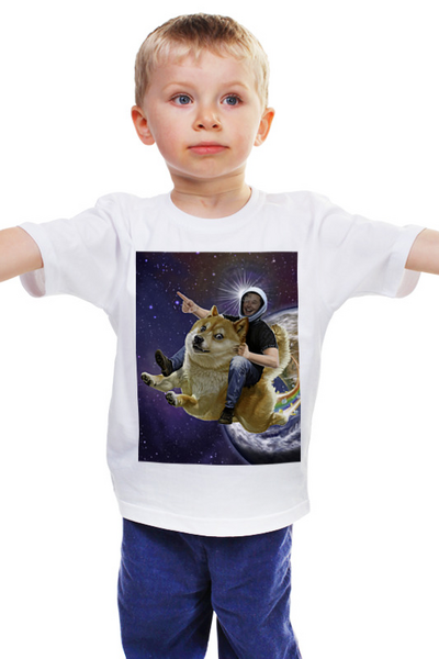 Заказать детскую футболку в Москве. Детская футболка классическая унисекс На луну от Дана Столыпина - готовые дизайны и нанесение принтов.