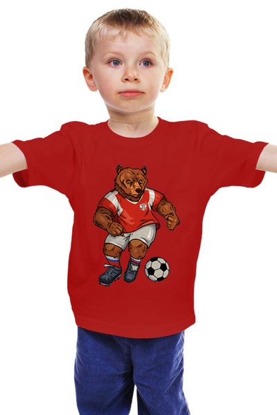 Заказать детскую футболку в Москве. Детская футболка классическая унисекс Футболист от T-shirt print  - готовые дизайны и нанесение принтов.