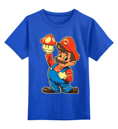 Заказать детскую футболку в Москве. Детская футболка классическая унисекс Супер Марио от printik - готовые дизайны и нанесение принтов.