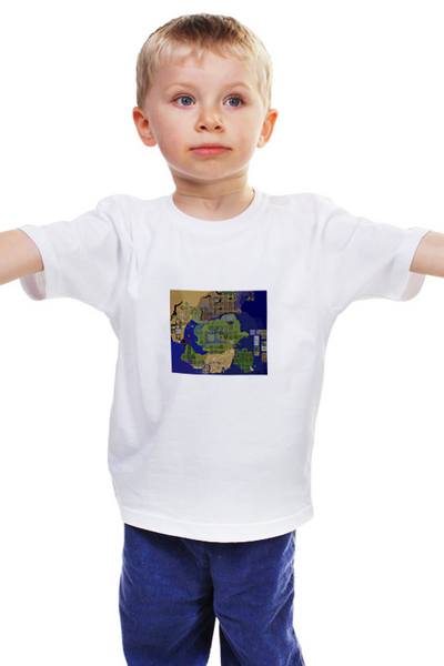 Заказать детскую футболку в Москве. Детская футболка классическая унисекс Карта мира Ragnarok Online от posterman - готовые дизайны и нанесение принтов.