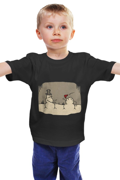 Заказать детскую футболку в Москве. Детская футболка классическая унисекс Снеговики от Мария Борисенкова - готовые дизайны и нанесение принтов.