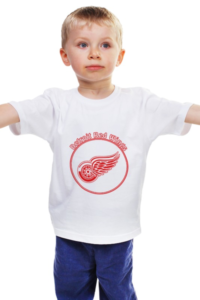 Заказать детскую футболку в Москве. Детская футболка классическая унисекс Detroit Red Wings от kspsshop - готовые дизайны и нанесение принтов.