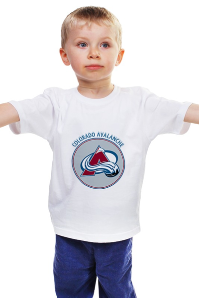 Заказать детскую футболку в Москве. Детская футболка классическая унисекс Colorado Avalanche от kspsshop - готовые дизайны и нанесение принтов.