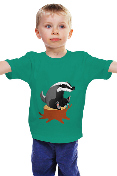 Заказать детскую футболку в Москве. Детская футболка классическая унисекс Барсук от nadegda - готовые дизайны и нанесение принтов.