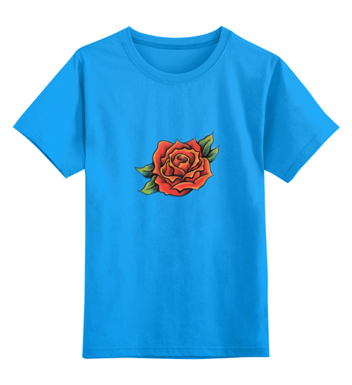 Заказать детскую футболку в Москве. Детская футболка классическая унисекс Tattoo rose от Антон Величко - готовые дизайны и нанесение принтов.