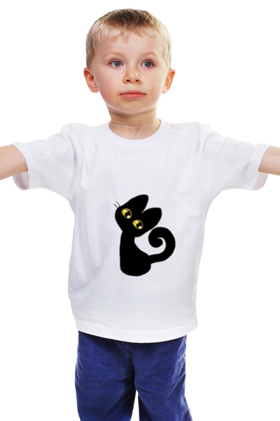 Заказать детскую футболку в Москве. Детская футболка классическая унисекс Котейка) от 13@ - готовые дизайны и нанесение принтов.