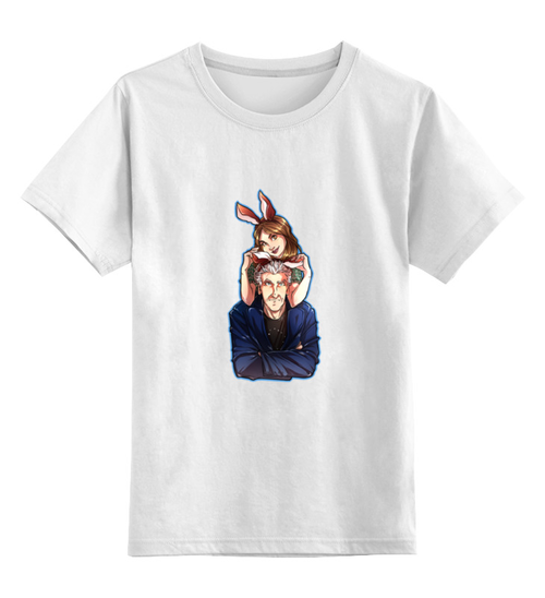 Заказать детскую футболку в Москве. Детская футболка классическая унисекс Доктор и Клара от Cosmic Shine - готовые дизайны и нанесение принтов.