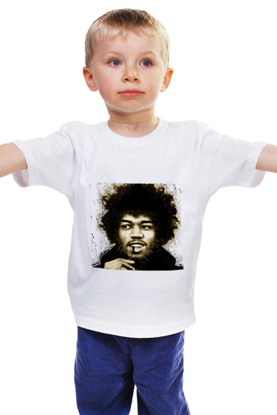 Заказать детскую футболку в Москве. Детская футболка классическая унисекс Джими Хендрикс от valezar - готовые дизайны и нанесение принтов.