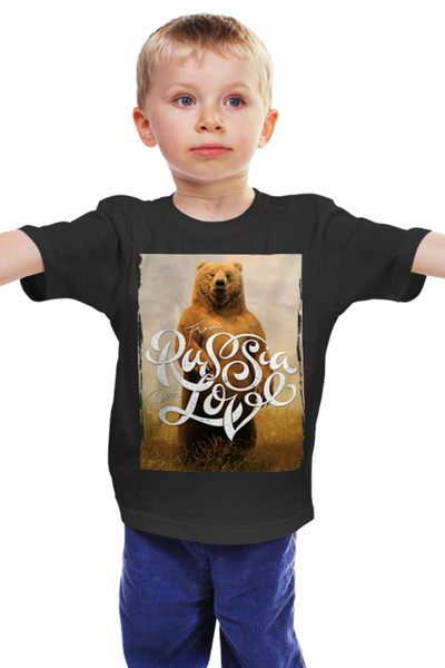 Заказать детскую футболку в Москве. Детская футболка классическая унисекс Россия от EDJEY  - готовые дизайны и нанесение принтов.