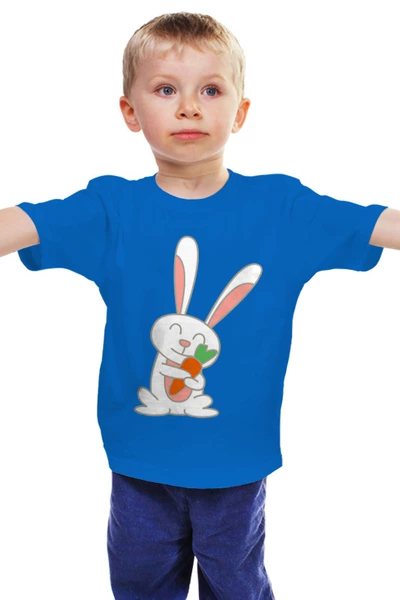 Заказать детскую футболку в Москве. Детская футболка классическая унисекс Морковная любовь от skynatural - готовые дизайны и нанесение принтов.