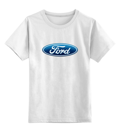 Заказать детскую футболку в Москве. Детская футболка классическая унисекс Ford  от DESIGNER   - готовые дизайны и нанесение принтов.