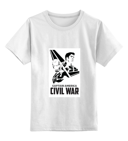 Заказать детскую футболку в Москве. Детская футболка классическая унисекс Капитан Америка от aleks_say - готовые дизайны и нанесение принтов.