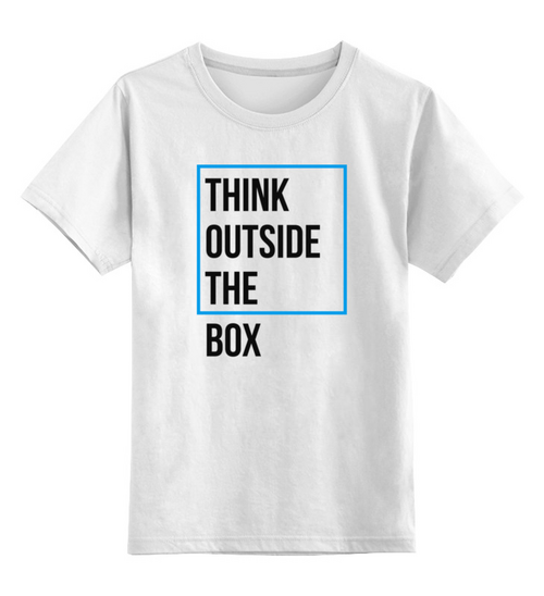 Заказать детскую футболку в Москве. Детская футболка классическая унисекс Think outside the box от Startech.vc  - готовые дизайны и нанесение принтов.