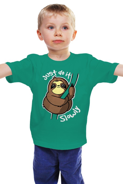 Заказать детскую футболку в Москве. Детская футболка классическая унисекс Ленивец от Zamula - готовые дизайны и нанесение принтов.
