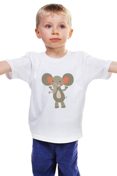 Заказать детскую футболку в Москве. Детская футболка классическая унисекс Весёлый слоник от Romanova - готовые дизайны и нанесение принтов.