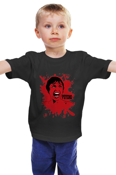 Заказать детскую футболку в Москве. Детская футболка классическая унисекс Psycho от skynatural - готовые дизайны и нанесение принтов.