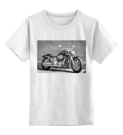 Заказать детскую футболку в Москве. Детская футболка классическая унисекс мотоцикл от NataKoch  - готовые дизайны и нанесение принтов.