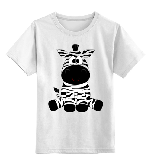 Заказать детскую футболку в Москве. Детская футболка классическая унисекс Зебра от Илья Щеблецов - готовые дизайны и нанесение принтов.