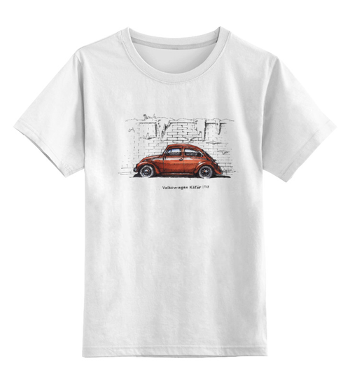 Заказать детскую футболку в Москве. Детская футболка классическая унисекс Volkswagen Beetle от miks - готовые дизайны и нанесение принтов.