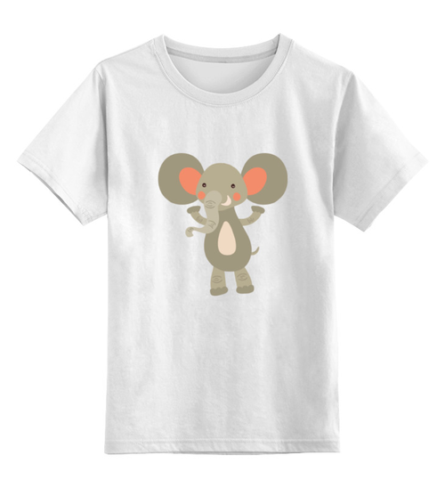 Заказать детскую футболку в Москве. Детская футболка классическая унисекс Весёлый слоник от Romanova - готовые дизайны и нанесение принтов.