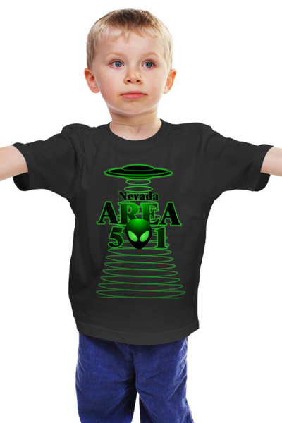 Заказать детскую футболку в Москве. Детская футболка классическая унисекс Из серии Зона 51 от Zorgo-Art  - готовые дизайны и нанесение принтов.