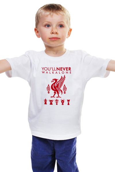 Заказать детскую футболку в Москве. Детская футболка классическая унисекс Ливерпуль от geekbox - готовые дизайны и нанесение принтов.