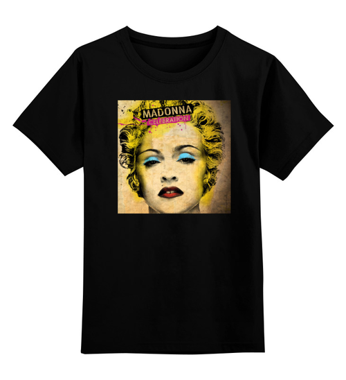 Заказать детскую футболку в Москве. Детская футболка классическая унисекс Madonna от Leichenwagen - готовые дизайны и нанесение принтов.
