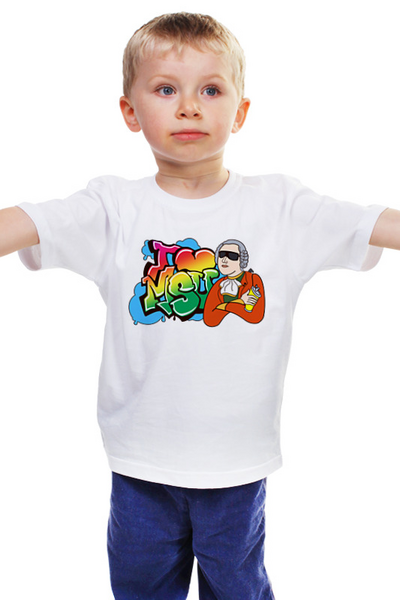 Заказать детскую футболку в Москве. Детская футболка классическая унисекс Т1 I Love MSU (Bright) от AR Print - готовые дизайны и нанесение принтов.