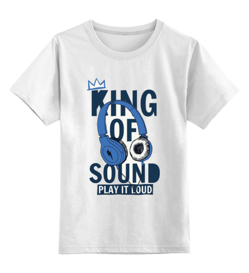 Заказать детскую футболку в Москве. Детская футболка классическая унисекс King of sound от fairpoker@mail.ru - готовые дизайны и нанесение принтов.