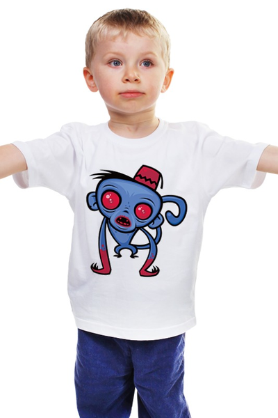 Заказать детскую футболку в Москве. Детская футболка классическая унисекс Обезьяна от Zamula - готовые дизайны и нанесение принтов.