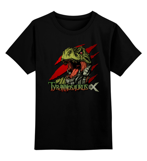 Заказать детскую футболку в Москве. Детская футболка классическая унисекс Тираннозавр от printik - готовые дизайны и нанесение принтов.