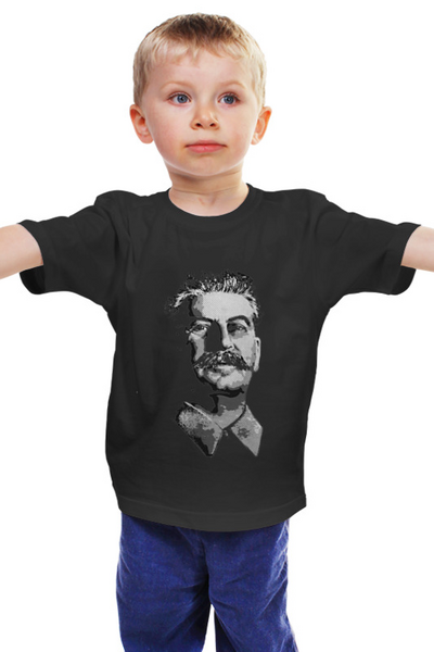 Заказать детскую футболку в Москве. Детская футболка классическая унисекс Сталин от Рустам Юсупов - готовые дизайны и нанесение принтов.