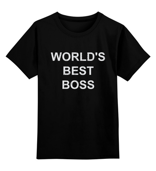 Заказать детскую футболку в Москве. Детская футболка классическая унисекс World's Best Boss от Celluloid - готовые дизайны и нанесение принтов.
