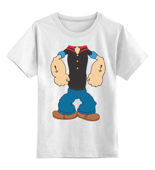 Заказать детскую футболку в Москве. Детская футболка классическая унисекс Моряк Попай от ANDREI M - готовые дизайны и нанесение принтов.