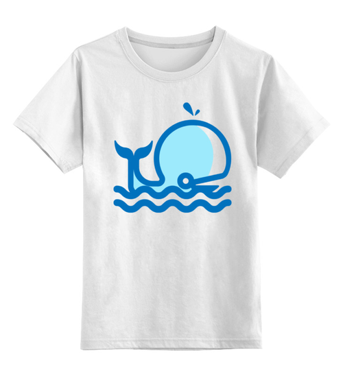 Заказать детскую футболку в Москве. Детская футболка классическая унисекс Кит на море от fanart - готовые дизайны и нанесение принтов.
