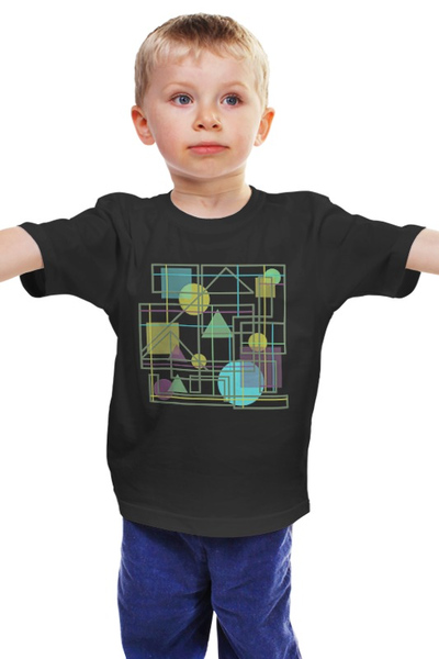 Заказать детскую футболку в Москве. Детская футболка классическая унисекс Геометрический узор от JuliaBadeeva - готовые дизайны и нанесение принтов.