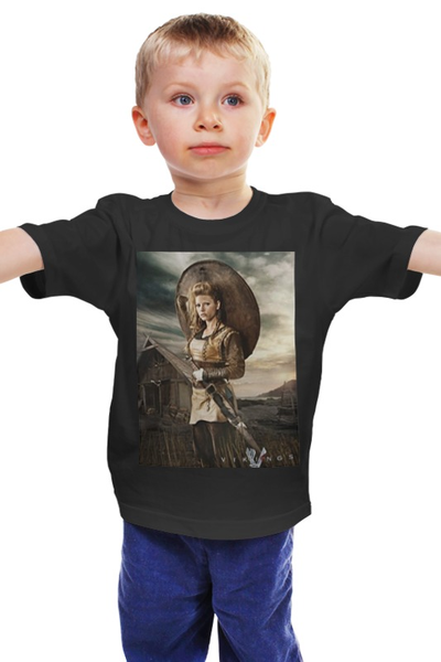 Заказать детскую футболку в Москве. Детская футболка классическая унисекс Викинги Лагерта от Симеон Усольцев - готовые дизайны и нанесение принтов.
