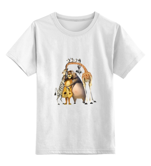 Заказать детскую футболку в Москве. Детская футболка классическая унисекс Мадагаскар от Mary-d - готовые дизайны и нанесение принтов.
